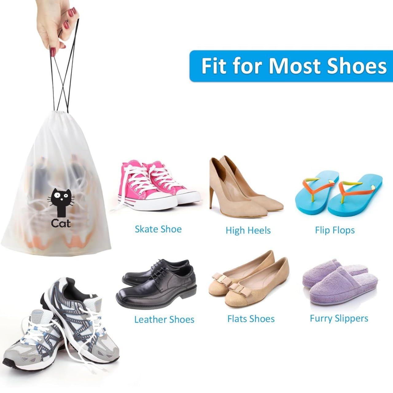 Shoe Bag Cover for Shoe Storage & Travelling Drawstring Bags Waterproof