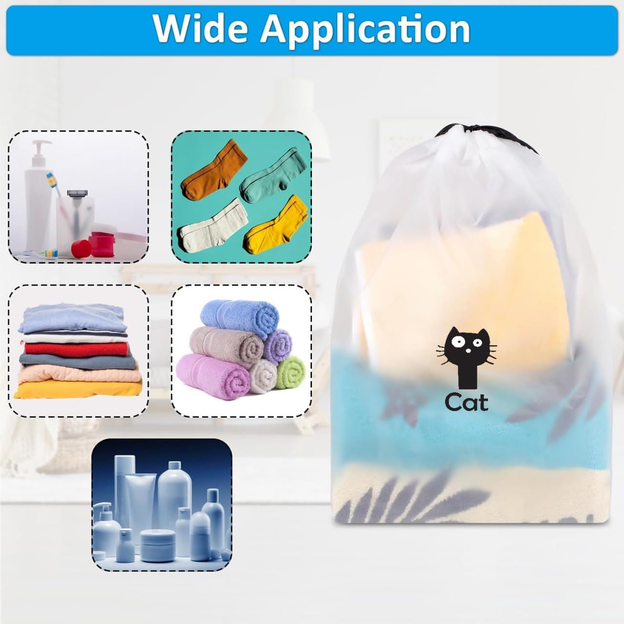 Shoe Bag Cover for Shoe Storage & Travelling Drawstring Bags Waterproof