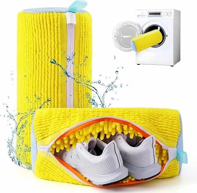 Shoe Washing Machine Bag, Invisible Zipper Side Opening Shoe Washing Bag for Washer and Dryer, 360° Cleaning, Shoe Laundry Bags for Sneakers,Delicates and Toys (Laundry Organizer Bag)