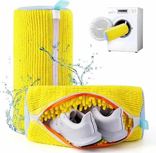 Shoe Washing Machine Bag, Invisible Zipper Side Opening Shoe Washing Bag for Washer and Dryer, 360° Cleaning, Shoe Laundry Bags for Sneakers,Delicates and Toys (Laundry Organizer Bag)